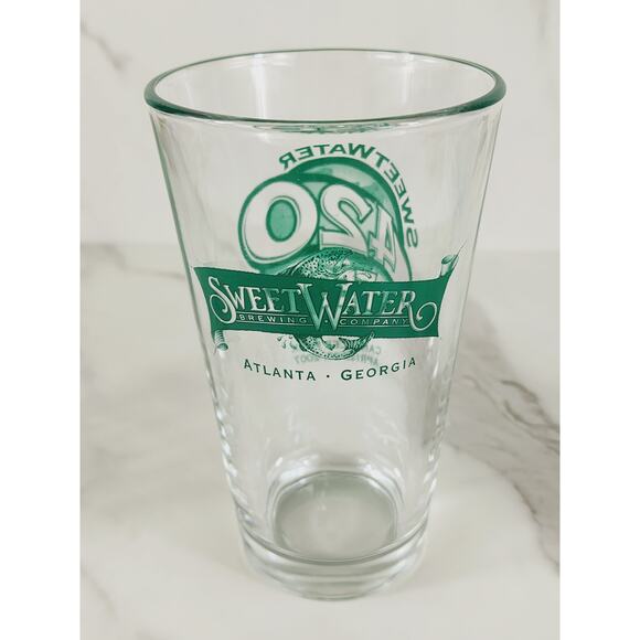 Sweetwater Brewing Company Pint Beer Clear Glass 16oz Drinkware 5 1/2" x2 - Picture 3 of 14